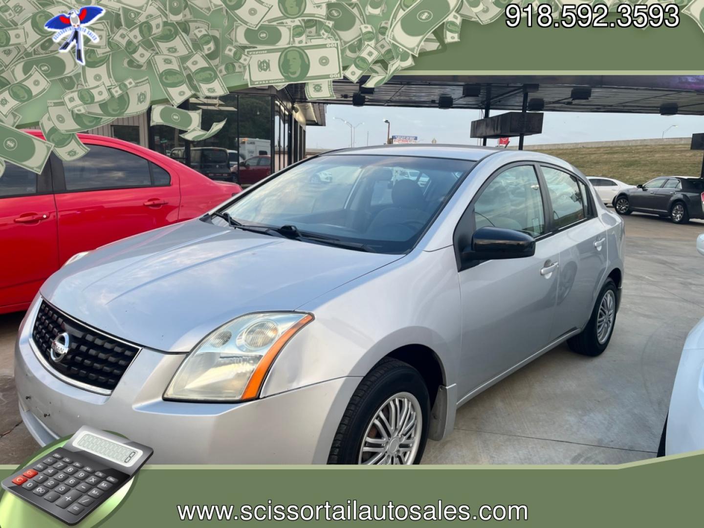 2009 SILVER NISSAN SENTRA 2.0 (3N1AB61E39L) with an 2.0L L4 DOHC 16V engine, CVT transmission, located at 8101 E. Skelly Dr., Tulsa, OK, 74129, (918) 592-3593, 36.121891, -95.888802 - Photo#0